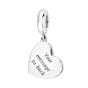 Silver Holiday Destination with Date Heart Pendant Charm