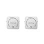Stainless Steel 'The Day You Became My Daddy' Large Square Cufflinks