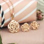 Rose Gold Plated Silver June Birth Flower Rose Necklace